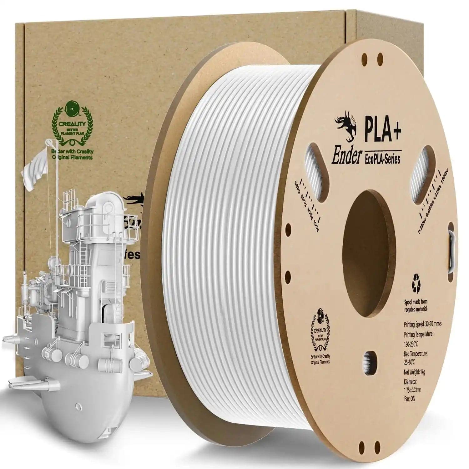 Creality Ender PLA+ 1.75mm 1kg Eco PLA Filament White