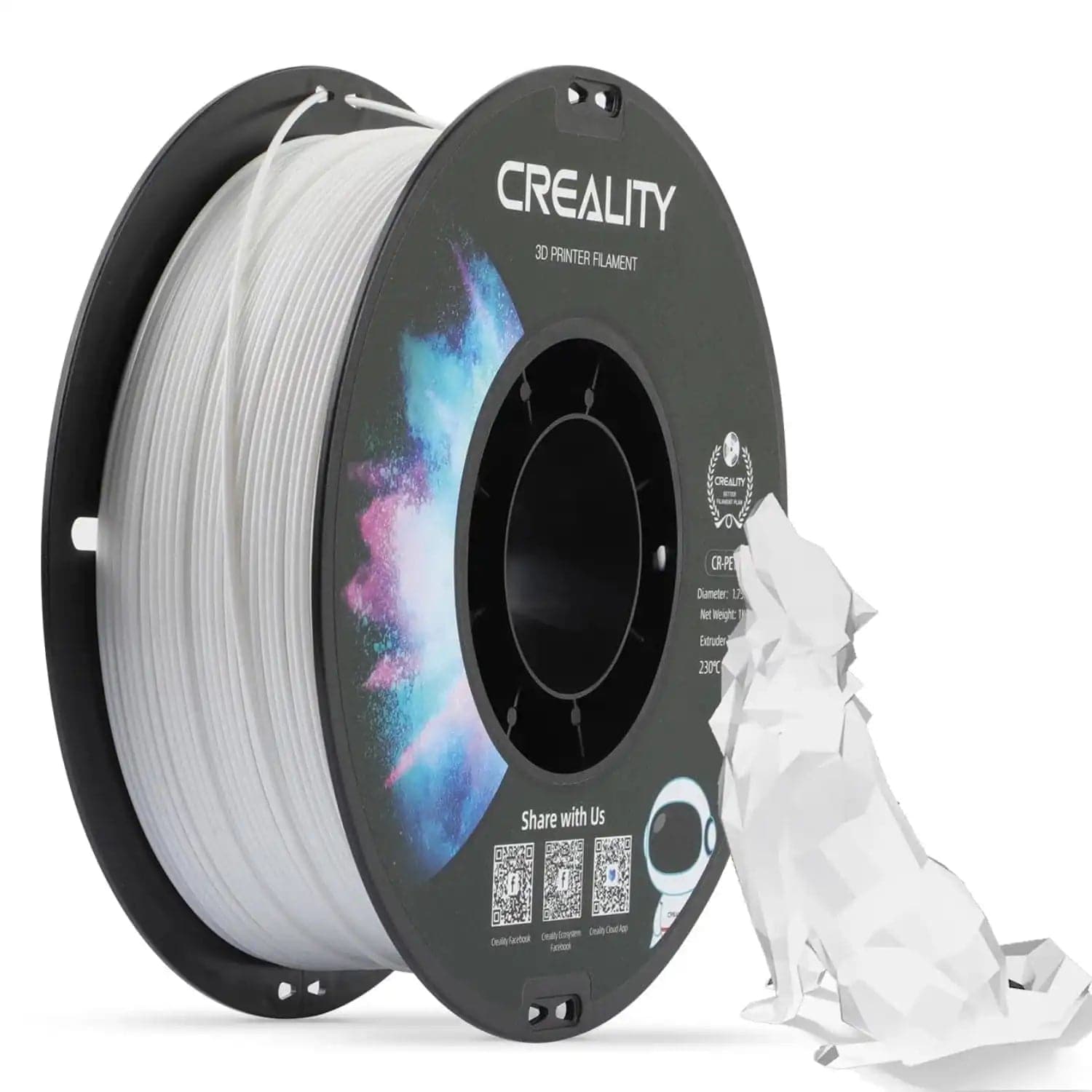 Creality PLA Filament Pro, Hyper PLA High Speed 3D Printer Filament, 1.75mm  Black Printing Filament, 1kg(2.2lbs)/Spool, Dimensional Accuracy ±0.03mm.