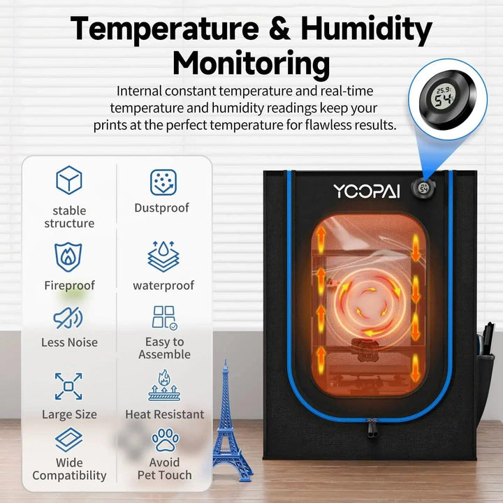 Yoopai Premium 3D Printer Enclosure with LED Light, Thermo-Hygrometer,
【Ship From Amazon FBA Warehouse】Same shipping service with Amazon. Enjoy reliable performance and fast shipping with the Amazon FBA Warehouse.
【Enhanced IlluminatioYoopai Premium 3D Printer Enclosure3D Printer Accessories