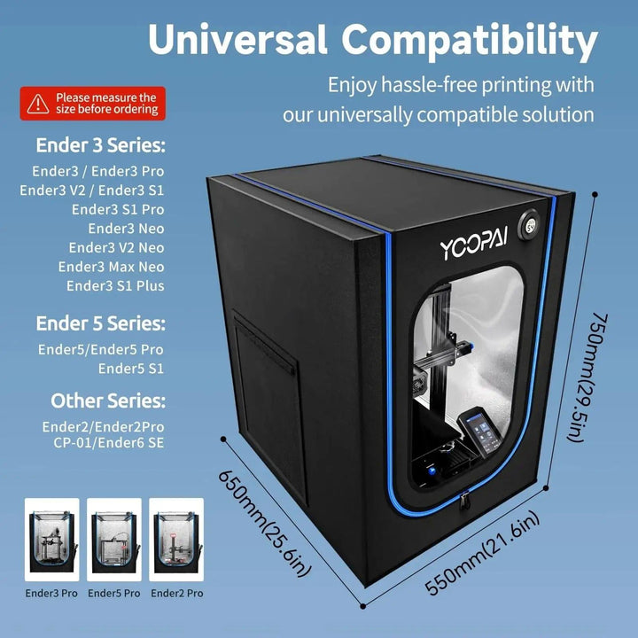 Creality Ender 3 V3 KE+Premium Enclosure, Free to Get 6 Spools PETG Fi Features:

【Free for 6 Spools Sunlu PETG Filaments】This Combo Includes: Ender-3 V3 KE Printer*1, Yoopai Premium Enclosure*1, And free for 6 spools Sunlu PETG FilameCreality Ender 3 V3 KE+Premium Enclosure, Free3D Printer