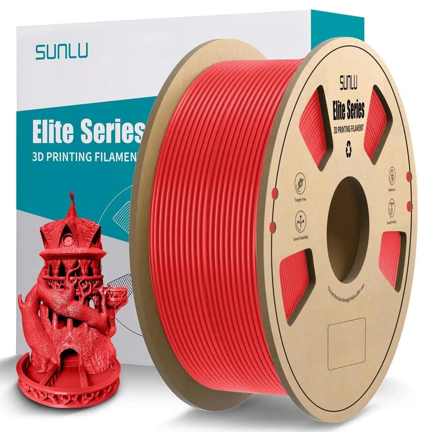 SUNLU PETG 1kg 1.75mm Filament Tolerance 0.02mm FDM 3D Printer Material Low  odour Neat Winding Non-toxic No Bubble Consumables
