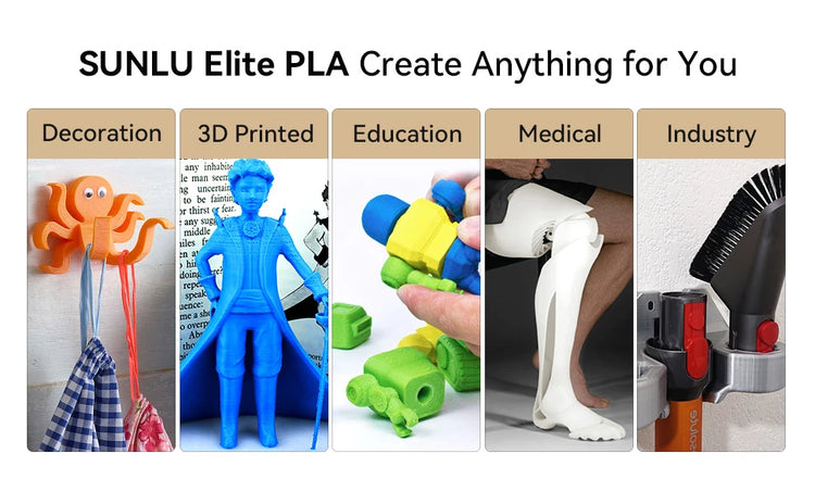 SUNLU Elite PLA 3D Printer Filament 1.75mm 1KG Spool (2.2lbs) – Yoopai 3D