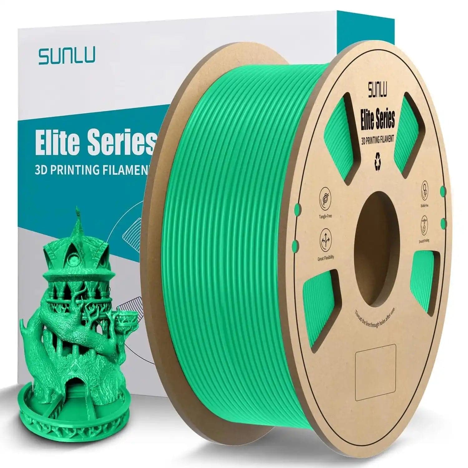 SUNLU PLA+ Filament Neatly Wound 1KG/2.2LBS Spool Mint Green PLA PRO  Filaments
