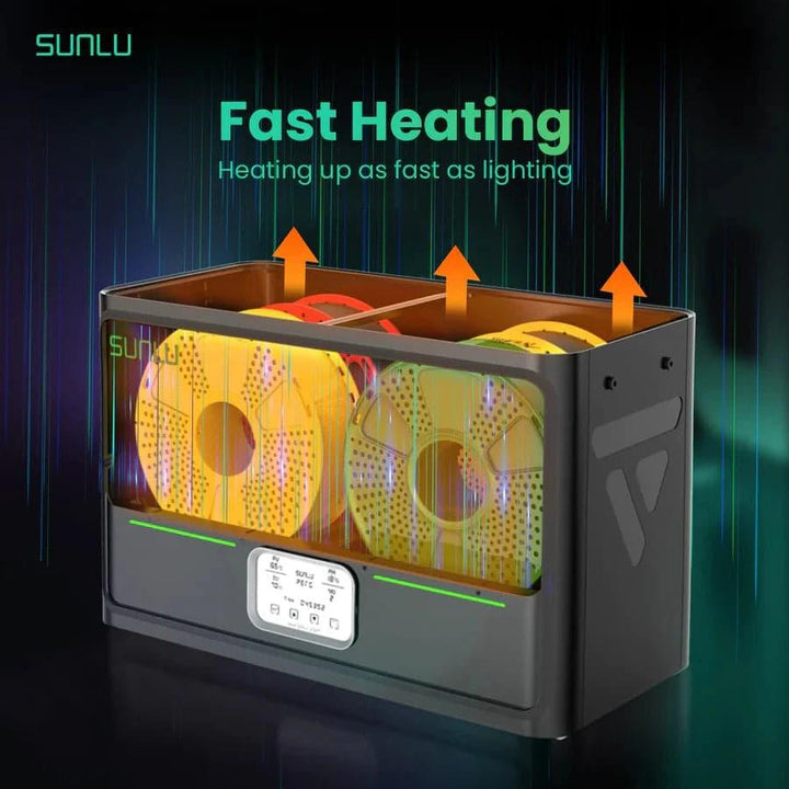 [In stock] SUNLU FilaDryer S4, Fit 4 Spools at a Time
【Ship From Amazon FBA Warehouse】Same shipping service with Amazon. Enjoy reliable performance and fast shipping with the Amazon FBA Warehouse.

【Large Capacity】Intestock] SUNLU FilaDryer S4, Fit 4 SpoolsFilament Dryer