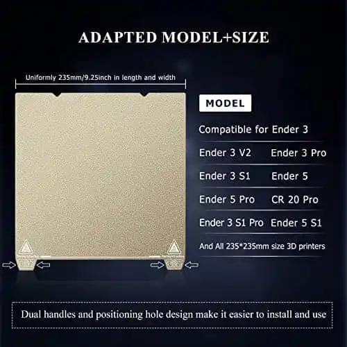 Double Sided Textured PEI Sheet 235mmx235mmFeatures:

【Ship From Amazon FBA Warehouse】Same shipping service with Amazon. Enjoy reliable performance and fast shipping with the Amazon FBA Warehouse.


【ExcellenDouble Sided Textured PEI Sheet 235mmx235mmBISS